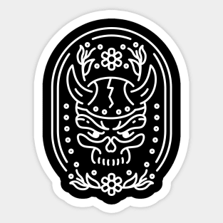 Viking Shield Line (White) Sticker